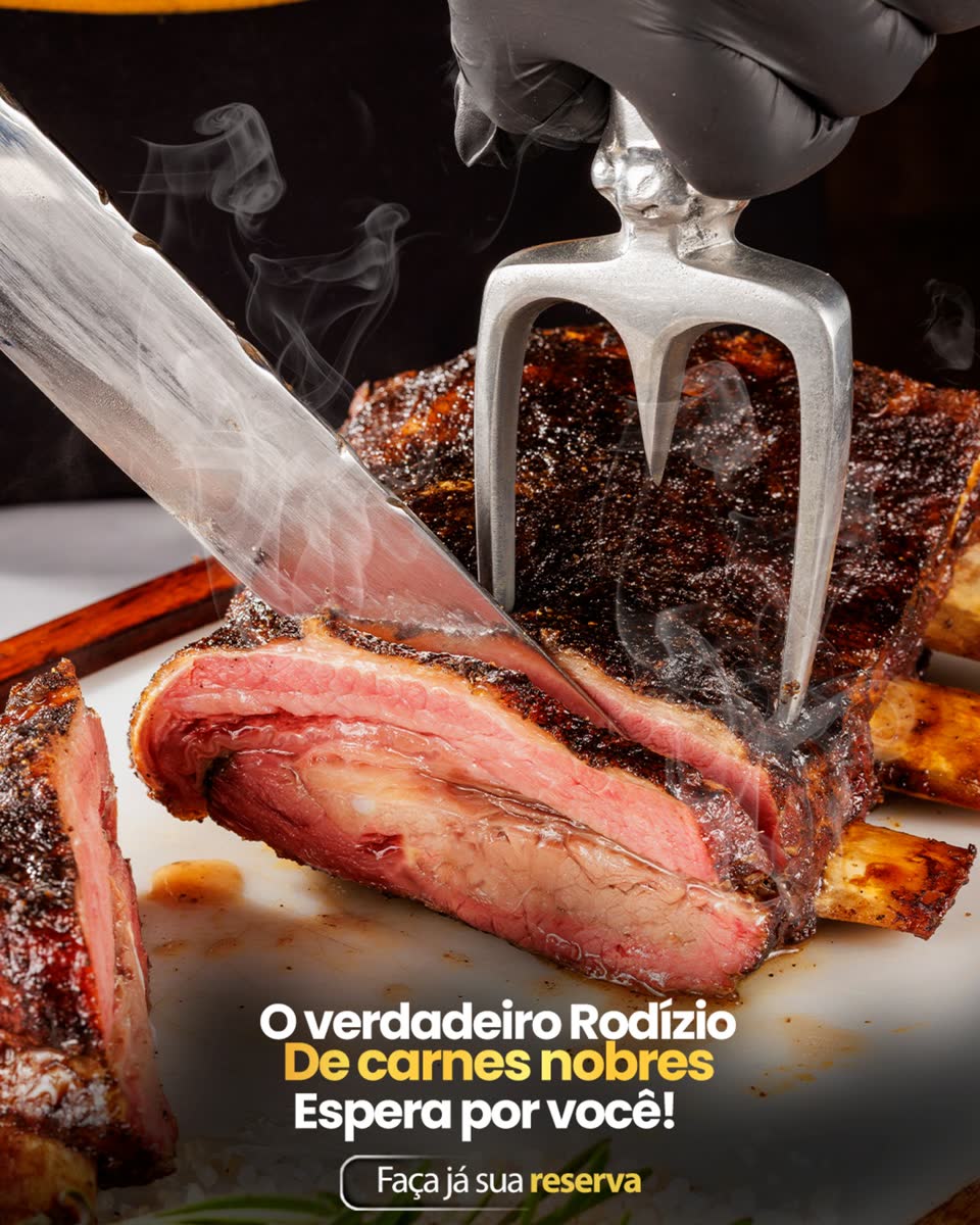 Corte de carne nobre servido no rodizio do Nativas Grill Natal